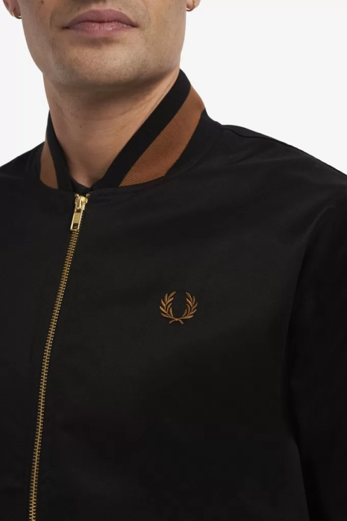 Tennis Bomber Herrenjacken Schwarz