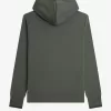 Tipped Hooded Herren-Sweatshirt Field Green