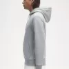 Tipped Hooded Herren-Sweatshirt Grau