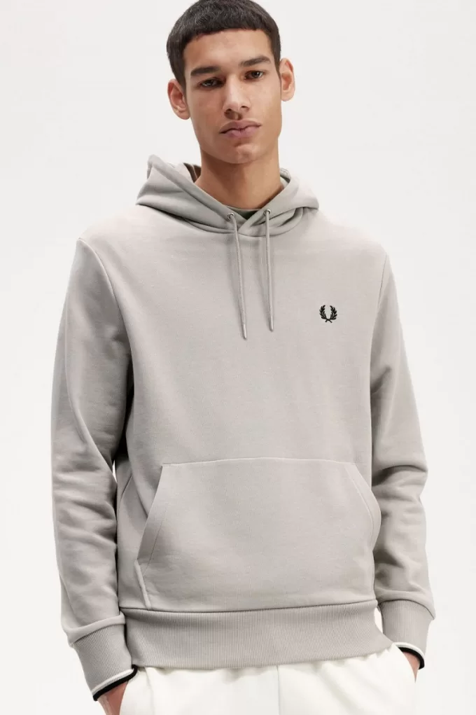 Tipped Hooded Herren-Sweatshirt Grau Tipped Hooded Herren-Sweatshirt Grau