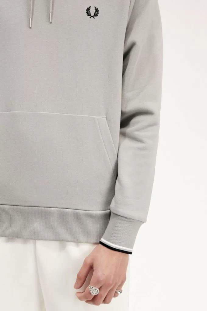 Tipped Hooded Herren-Sweatshirt Grau Tipped Hooded Herren-Sweatshirt Grau