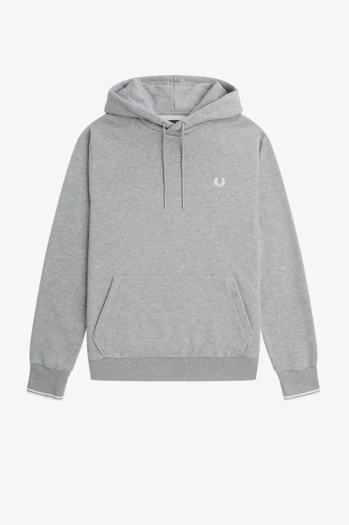 Tipped Hooded Herren-Sweatshirt Grau