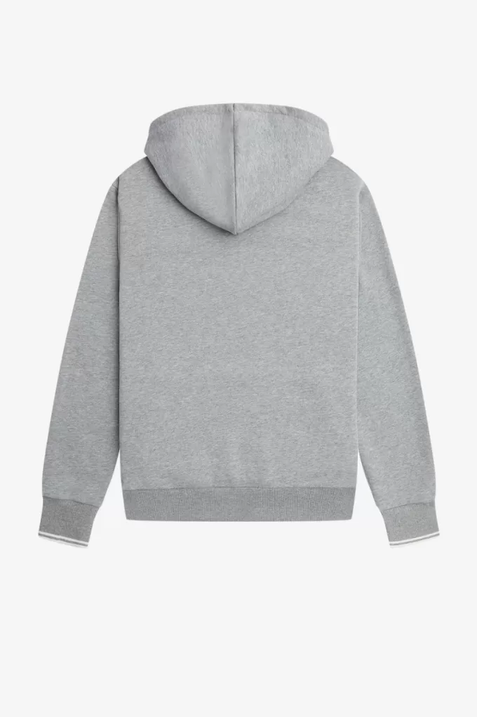 Tipped Hooded Herren-Sweatshirt Grau