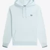 Tipped Hooded Herren-Sweatshirt Hellblau