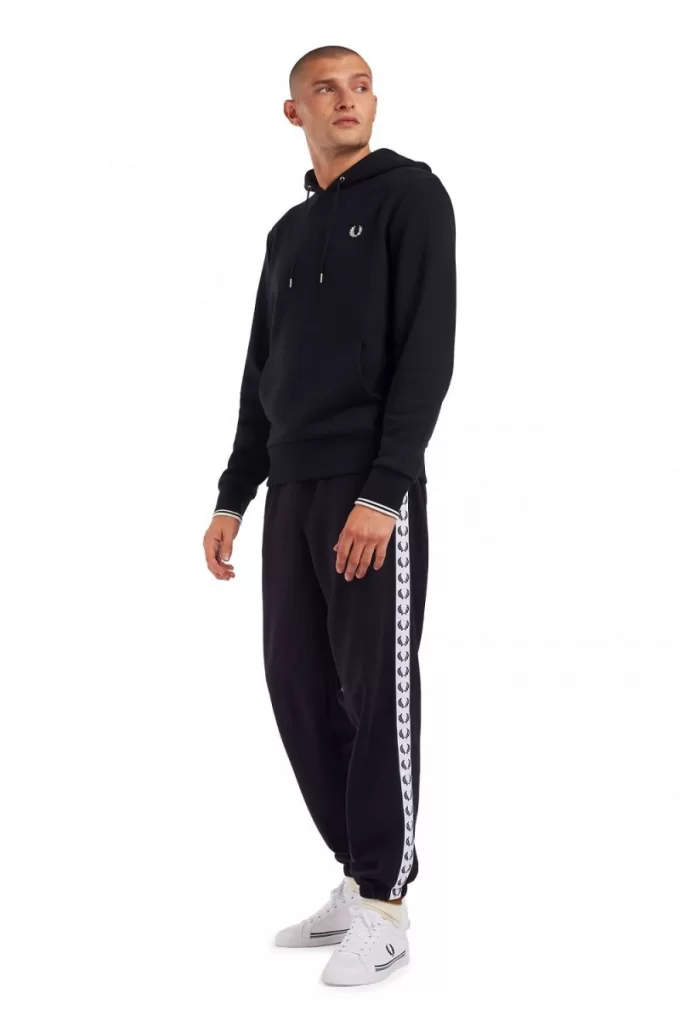 Tipped Hooded Herren-Sweatshirt, Marineblau