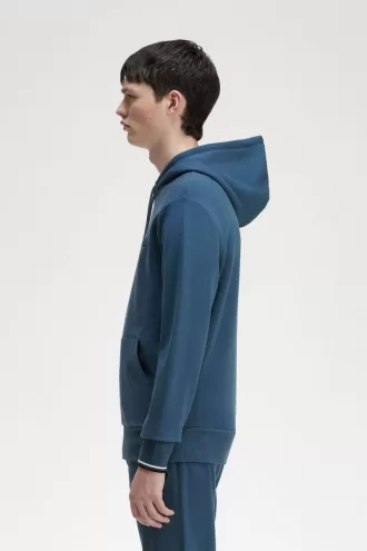 Tipped Hooded Herren-Sweatshirt Mitternachtsblau