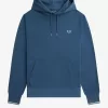 Tipped Hooded Herren-Sweatshirt Mitternachtsblau Hellaqua
