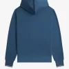 Tipped Hooded Herren-Sweatshirt Mitternachtsblau Hellaqua