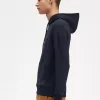 Tipped Hooded Herren-Sweatshirt Navy Dark Coffee