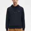 Tipped Hooded Herren-Sweatshirt Navy Dark Coffee
