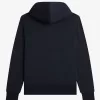 Tipped Hooded Herren-Sweatshirt Navy Dark Coffee