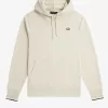 Tipped Hooded Herren-Sweatshirt Oatmeal Black