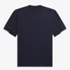 Tipped Sleeve Herren-T-Shirt, Marineblau