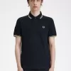 Tokyo M12 Herren Poloshirt Schwarz Champagner