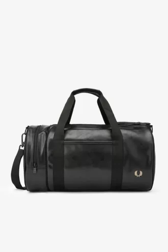 Fred Perry Tonal PU Barrel Herrentaschen Schwarz