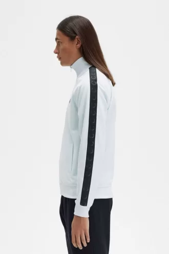 Tonal Taped Herren-Trainingsjacken Light Aqua Black