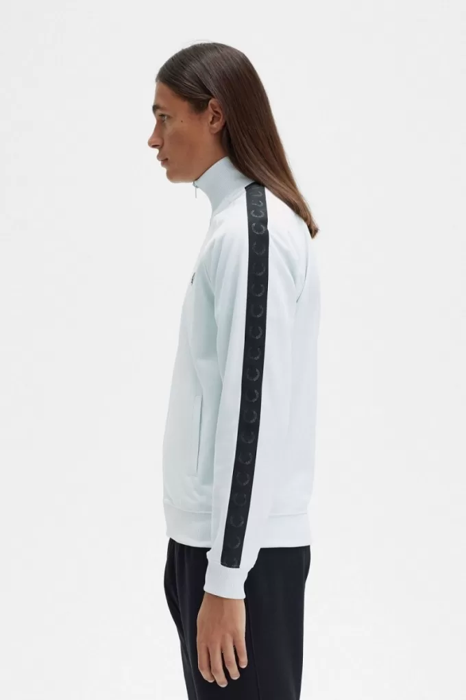 Tonal Taped Herren-Trainingsjacken Light Aqua Black Tonal Taped Herren-Trainingsjacken Light Aqua Black