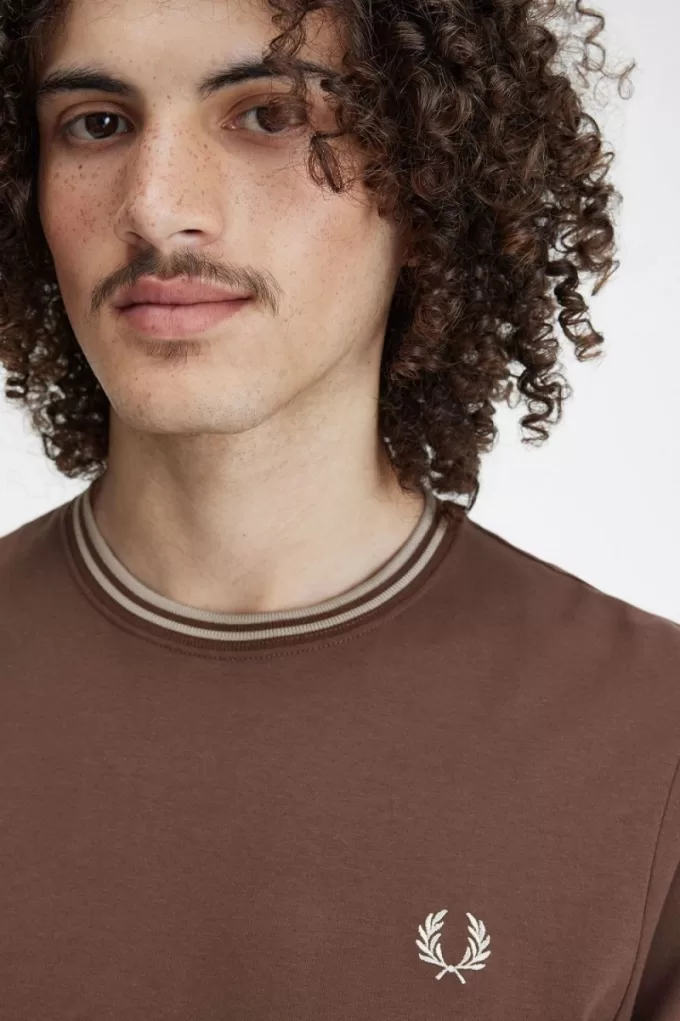 Twin Tipped Herren T-Shirt Dunkelrot Warmes Grau