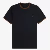 Twin Tipped Herren T-Shirt Navy Dark Coffee