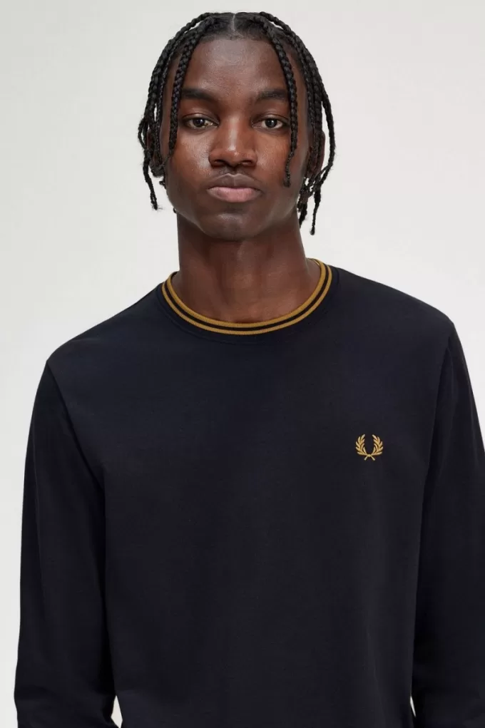 Twin Tipped Herren T-Shirt Navy Dark Coffee