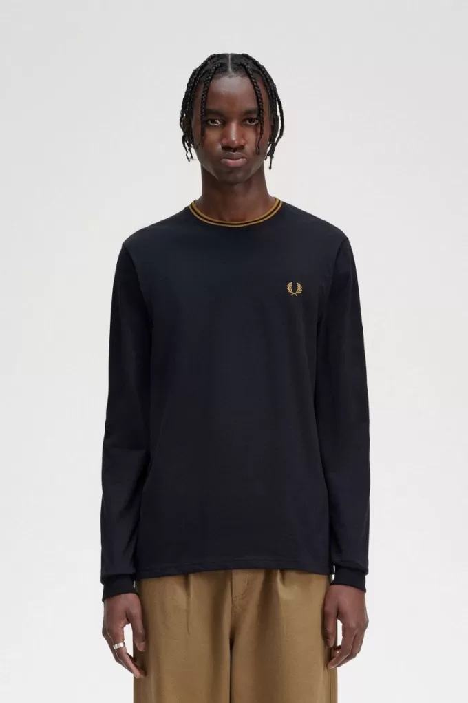 Twin Tipped Herren T-Shirt Navy Dark Coffee