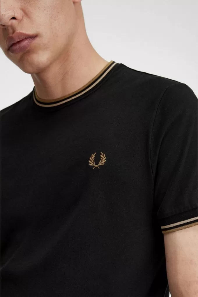 Twin Tipped Herren T-Shirt Schwarz Grün Braun