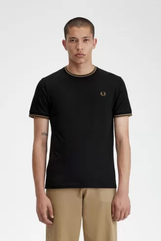 Twin Tipped Herren T-Shirt Schwarz Grün Braun