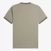 Twin Tipped Herren T-Shirt Warm Grau Dunkelrot