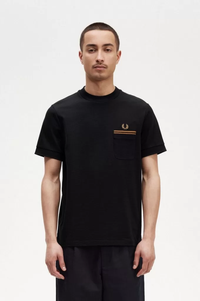 Twin Tipped Pocket Herren T-Shirt Schwarz