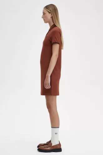 Twin Tipped Shirt Damenkleid Whiskey Braun Schwarz