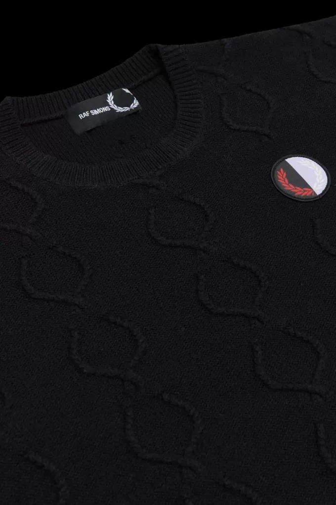 Übergroßer Laurel Wreath Herrenpullover Schwarz