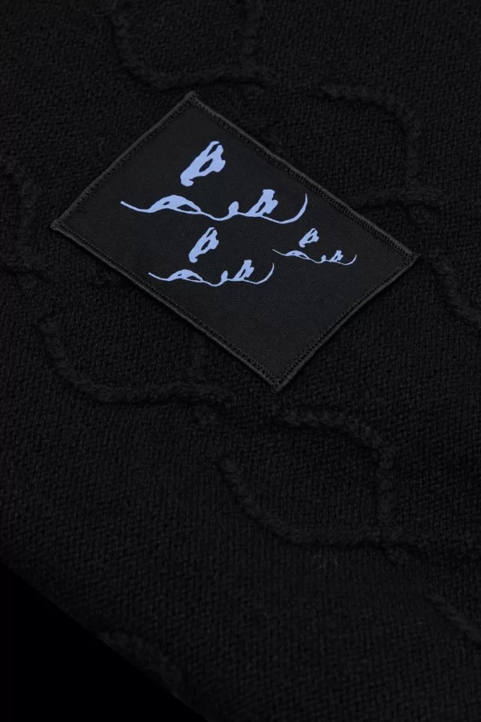 Übergroßer Laurel Wreath Herrenpullover Schwarz