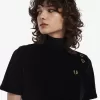 Velour Damen T-Shirt Schwarz Velour Damen T-Shirt Schwarz