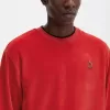Velour Herren Sweatshirts Rot