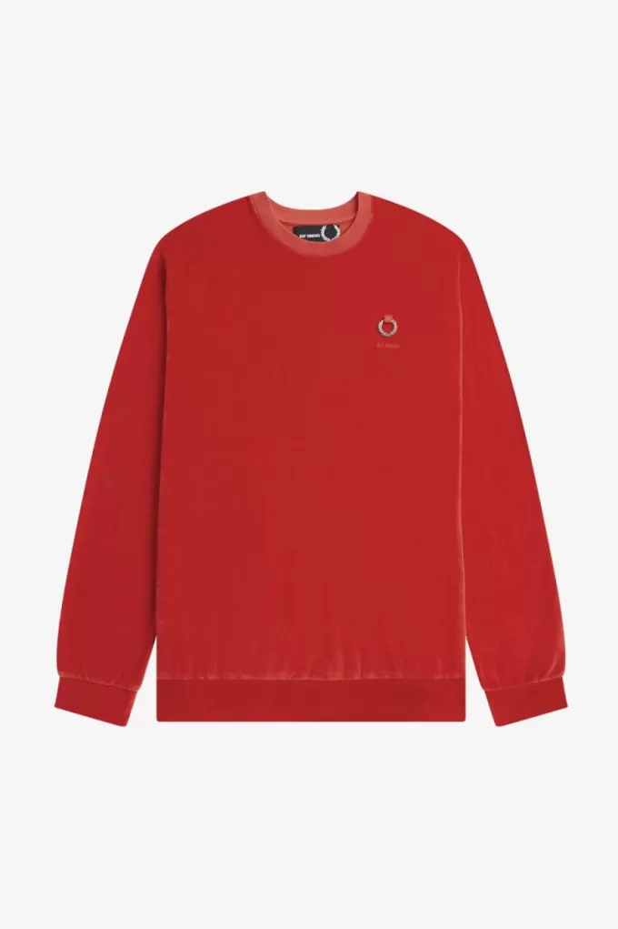 Velour Herren Sweatshirts Rot