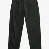 Waffle Cord Tapered Herrenhose Nachtgrün