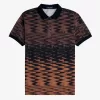 Wave Graphic Herren-Poloshirt Schwarz