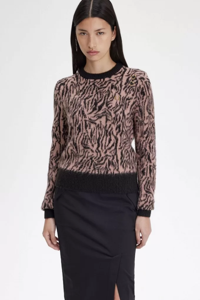 Zebra Damenpullover Dusty Rose Pink