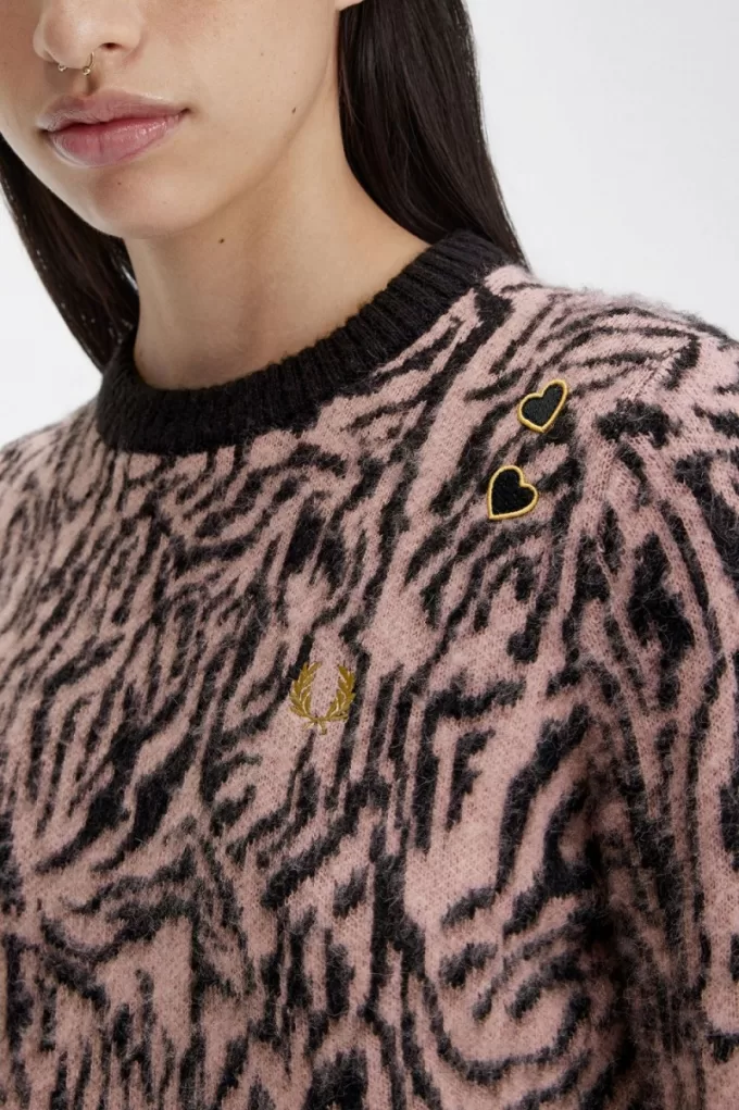 Zebra Damenpullover Dusty Rose Pink