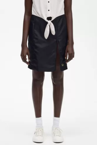 Zip Detail Damenröcke Schwarz