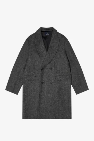 Zweireihiger Herrenparka Schwarz