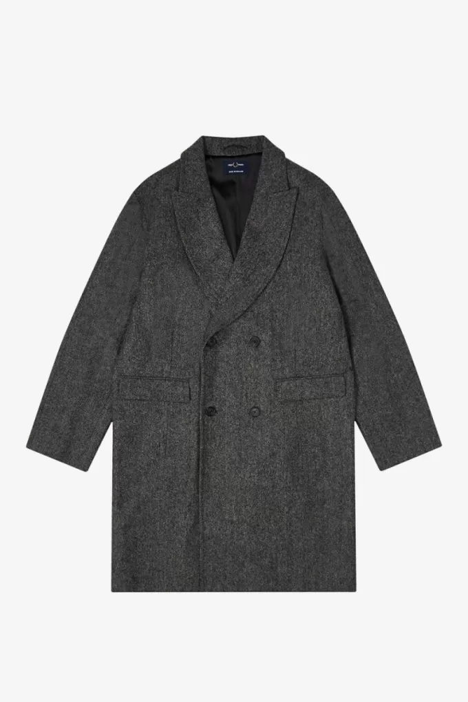 Zweireihiger Herrenparka Schwarz