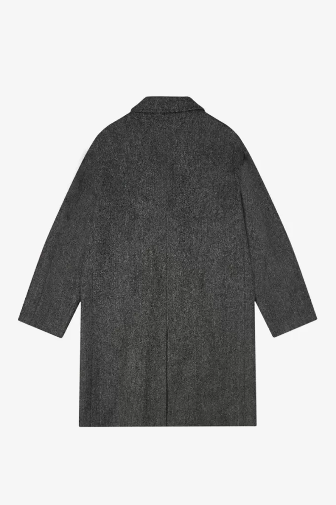 Zweireihiger Herrenparka Schwarz