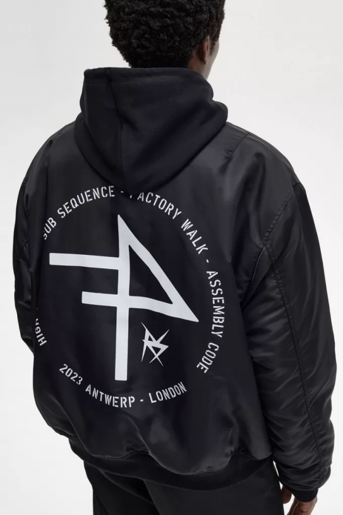 bedruckte Flight Herrenjacken Schwarz bedruckte Flight Herrenjacken Schwarz