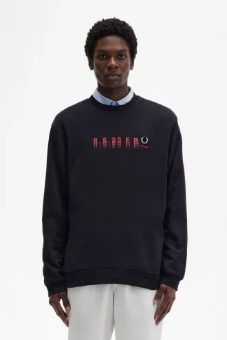 bedruckte Herren-Sweatshirts Schwarz