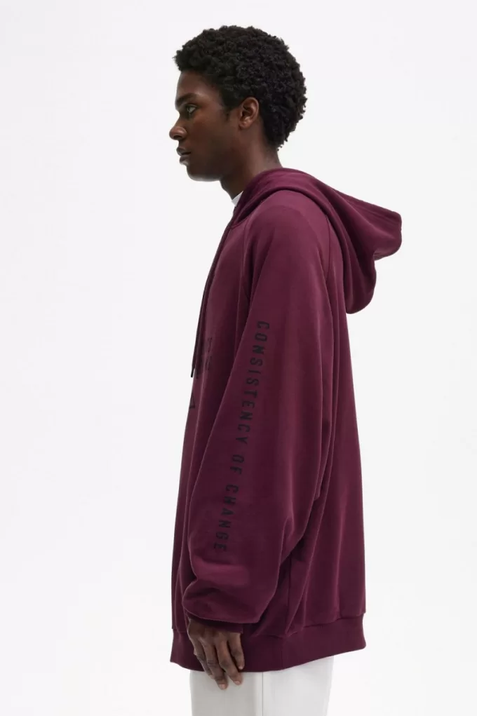 bedruckte Kapuzenpullover für Herren, Marineblau