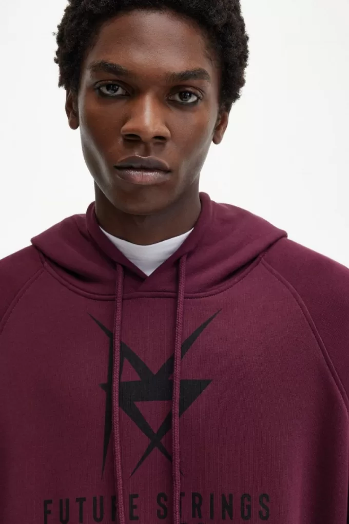 bedruckte Kapuzenpullover für Herren, Marineblau