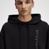 bedruckte Kapuzenpullover für Herren, Schwarz