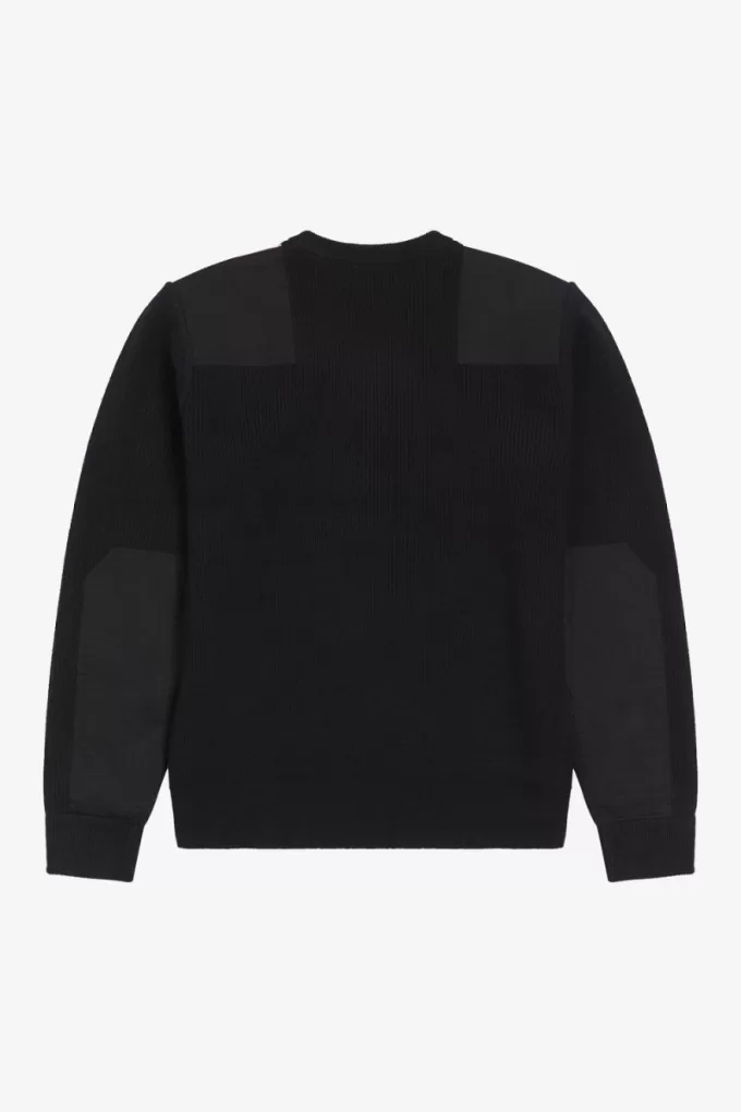 bedruckter Herrenpullover Schwarz