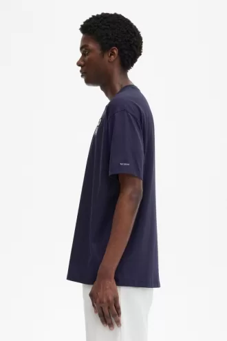 bedrucktes Herren-T-Shirt Marineblau